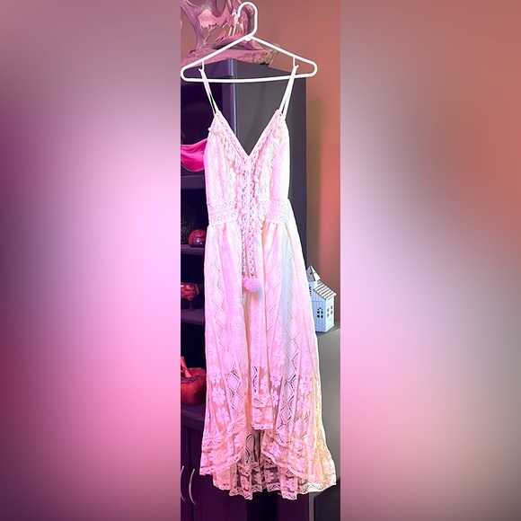 Gorgeous Off White lace high low dress - Picture 1 of 1